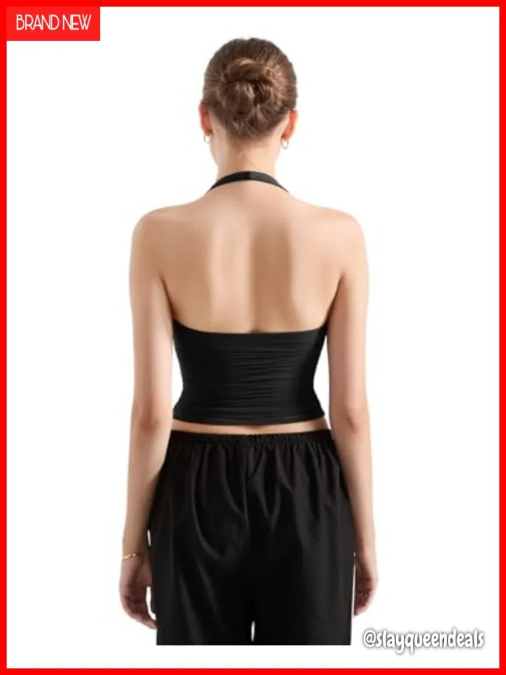 Double Lined Buttery Soft Halter Tank Top Y2K Going Out